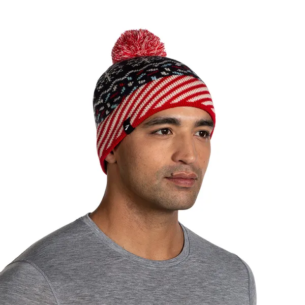 BROOKS Heritage Pom Beanie Run Happy Merry